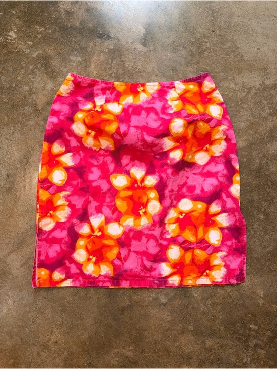 Sideout Dresses & Skirts - Sideout Floral Mini Skirt Pink Orange Tropical Y2K Summer Women’s Size 3